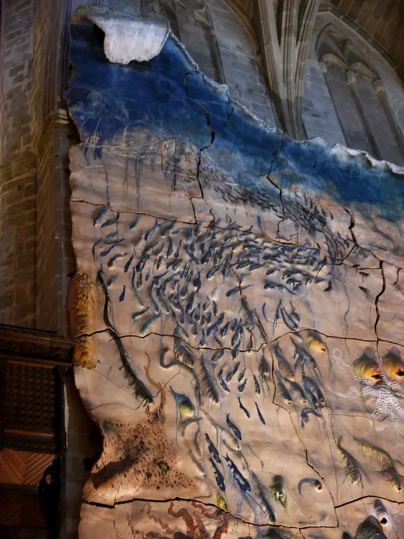 Mural cerámico de Miquel Barceló en la capilla del Santísimo de la Catedral de Mallorca