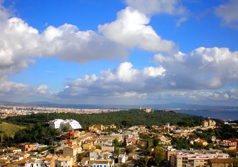 Vista panorámica de Palma de Mallorca desde el mirador de Na Burguesa